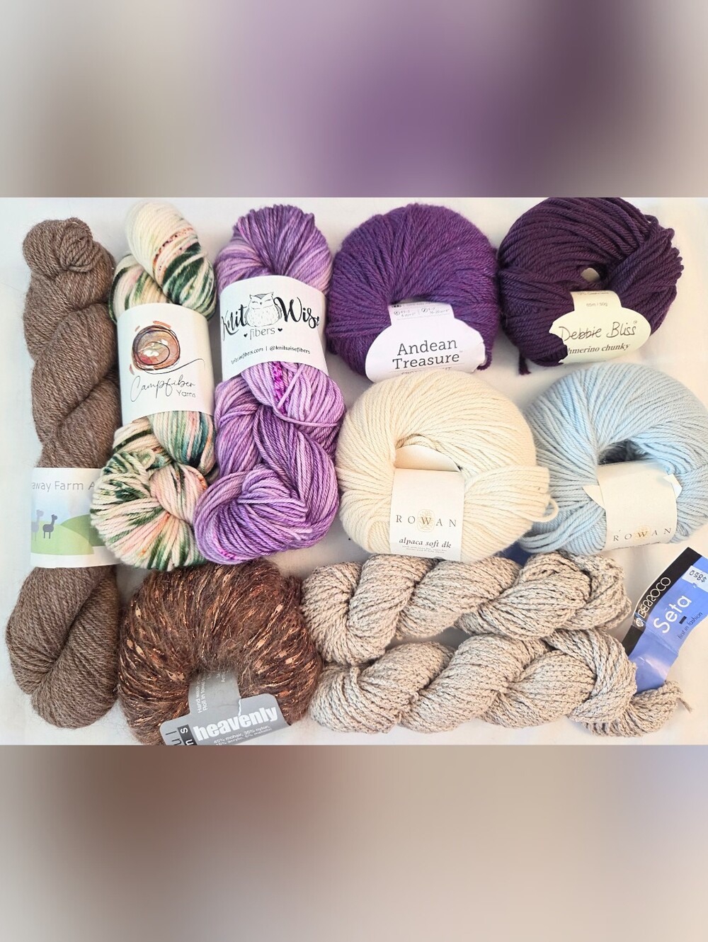 Specialty Fiber Yarn Destash Lot 10Mix Brand Berrocco Rowan Merino Alpaca Mohair